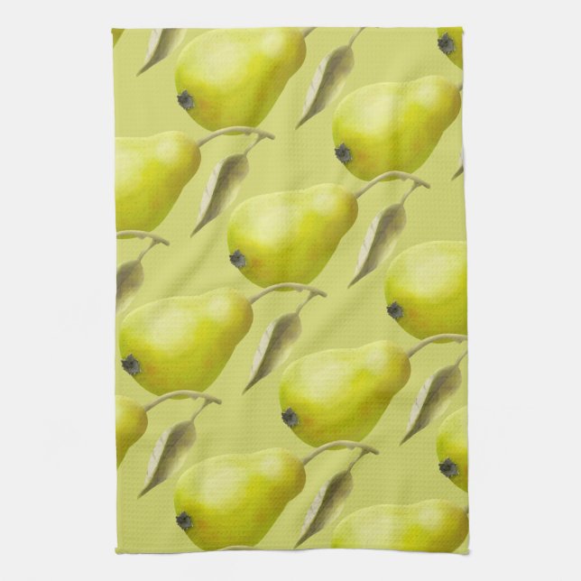 Paño De Cocina Green Pears (Vertical)