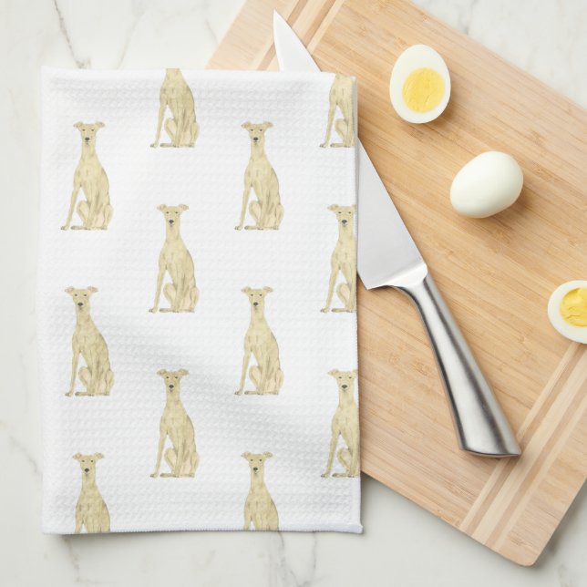 Paño De Cocina Greyhound (Fawn) (Doblado Cuarto)