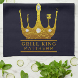 Paño De Cocina Grill King BBQ Crown Marina Haz tu propia