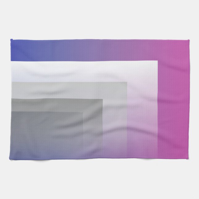 Paño De Cocina Gris azul de Fuchsia (Horizontal)