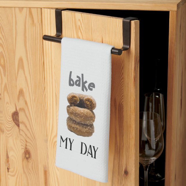 Paño De Cocina Gris claro hace mi día (Pliegue de tercios)