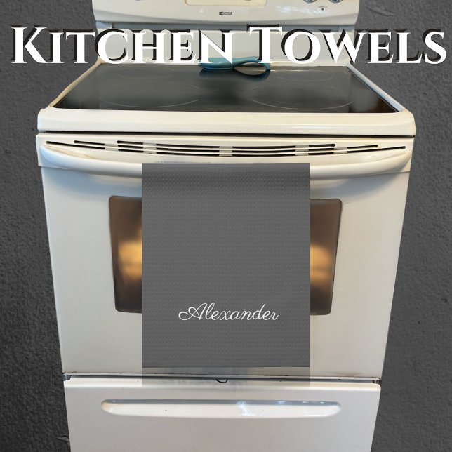 Paño De Cocina Gris de carbón de carbón sólido moderno (Subido por el creador)