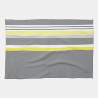 Paño De Cocina Gris (raya amarilla)