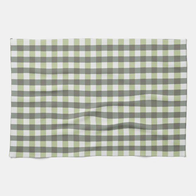 Paño De Cocina Gris verde con barro gráfico (Horizontal)