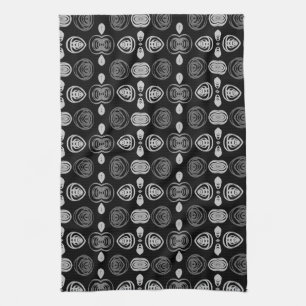 Paño De Cocina Gris Y Mano Negra