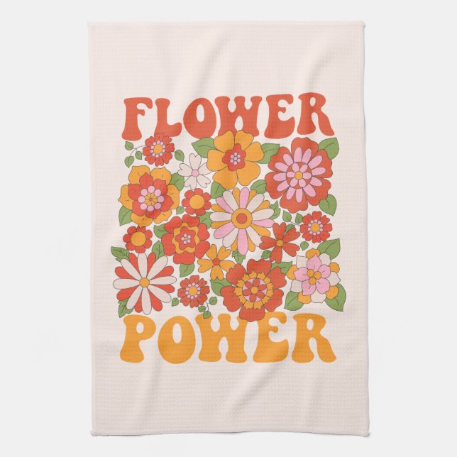 Paño De Cocina Groovy Flower Power Graphic (Vertical)