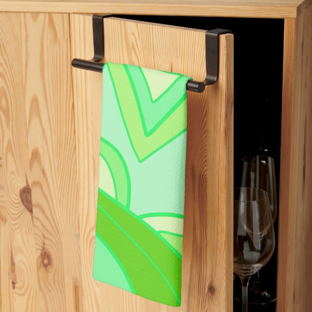 Paño De Cocina Groovy Greens (Pliegue de tercios)