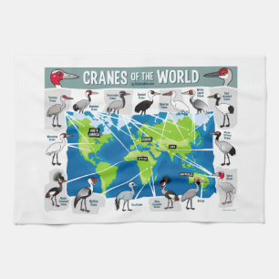 Paño De Cocina Grúas del mundo