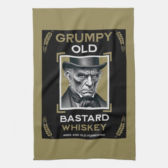 Paño De Cocina Grumpy Old Bastard Whiskey (Vertical)
