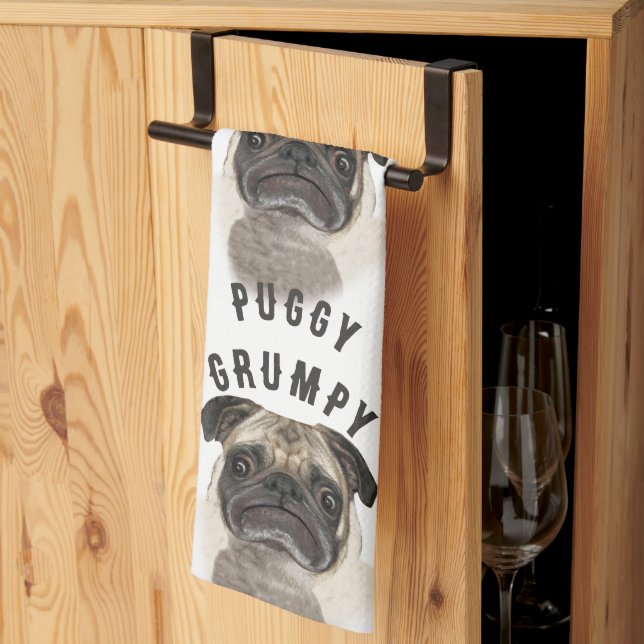 Paño De Cocina Grumpy Puggy Gifts (Pliegue de tercios)