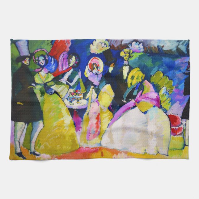 Paño De Cocina Grupo de Crinolines por Wassily Kandinsky (Horizontal)