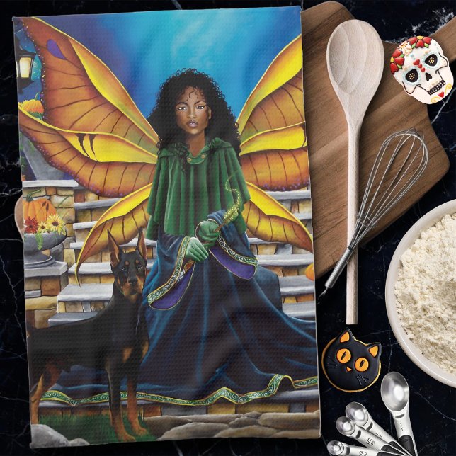 Paño De Cocina Guardian de hadas Doberman Dog (Subido por el creador)