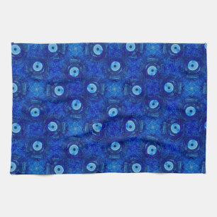 Paño De Cocina Guay, arte digital moderno de patrón de ojos malva