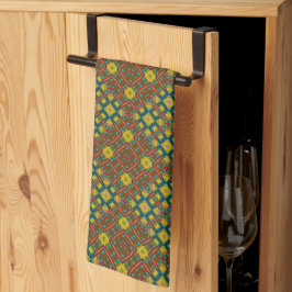 Paño De Cocina Guay Blue Red Yellow Retro Geométrica Ethbal