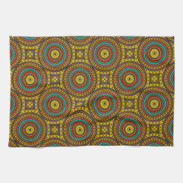 Paño De Cocina Guay Blue Red Yellow Retro Geométrica Ethbal