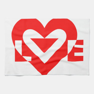 Paño De Cocina Guay Love Graphic, rojo