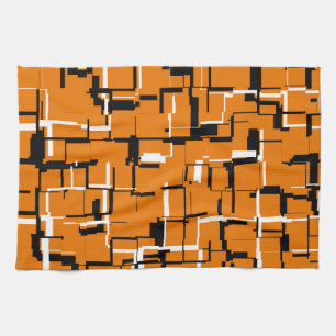 Paño De Cocina GUAY Naranja Blanco negro