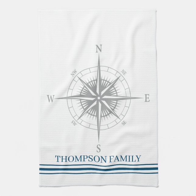 Paño De Cocina Guay Nautical Compass Personalizado (Vertical)