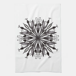 Paño De Cocina Guay Snakes Black And White Botantic Gothic