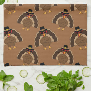 Paño De Cocina Guay Turkey Thankding divertido patrón marrón
