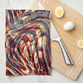 Paño De Cocina Guerra de cintas naranjas contra el rojo, sobre fo