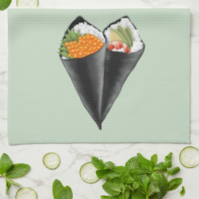 Paño De Cocina Guía de Sushi ilustrada (Doblado)
