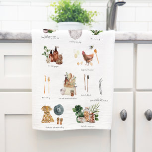 Paño De Cocina Guía Ecológica de Estilo de Vida Sostenible   Cero