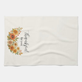 Paño De Cocina Guirnalda de Otoño - Acción de Gracias Floral de C