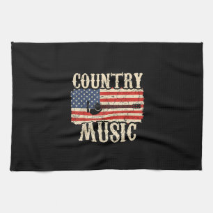 Paño De Cocina Guitarist Country Music Guitar American Flag Birth