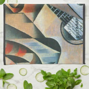 Paño De Cocina Guitarra (Banjo) y Gafas, Juan Gris, Arte Antiguo