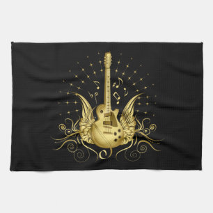 Paño De Cocina Guitarra de ala dorada