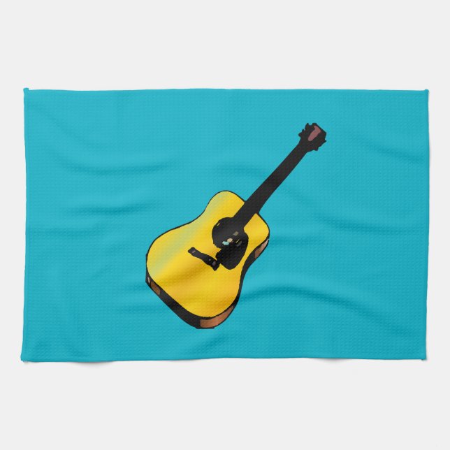 Paño De Cocina Guitarra de arte pop (Horizontal)