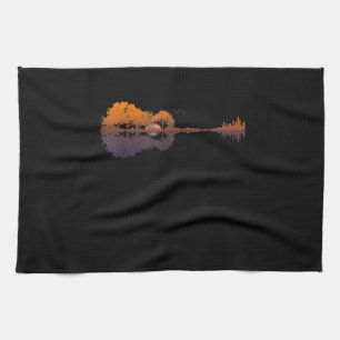 Paño De Cocina Guitarra Lake Shadow Love Guitar Gift Music Avers
