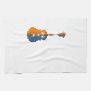 Paño De Cocina Guitarra Lake Shadow Love Guitar Gift Music Avers