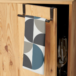 Paño De Cocina Gunmetal Gris Azul Moderno De Mediano Siglo