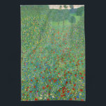 Paño De Cocina Gustav Klimt - Campo de amapola<br><div class="desc">Campo de amapola / Campo de los cachorros - Gustav Klimt, Petróleo en lienzo, 1907</div>