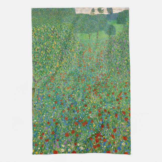 Paño De Cocina Gustav Klimt - Campo de amapola (Vertical)