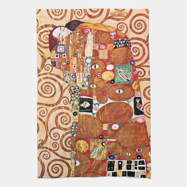 Paño De Cocina Gustav Klimt - El abrazo - Pintura Bella Artes (Vertical)