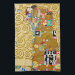 Paño De Cocina Gustav Klimt Fulfillment Nouveau Couple<br><div class="desc">Gustav Klimt,  Fulfillment 1910-1911 Art Nouveau Couple con el diseño giratorio de Klimt y la hermosa pintura de oro.</div>