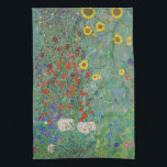 Paño De Cocina Gustav Klimt - Jardín de campo con girasoles<br><div class="desc">Jardín de campo con girasoles / Jardín de granja con girasoles - Gustav Klimt en 1905-1906</div>