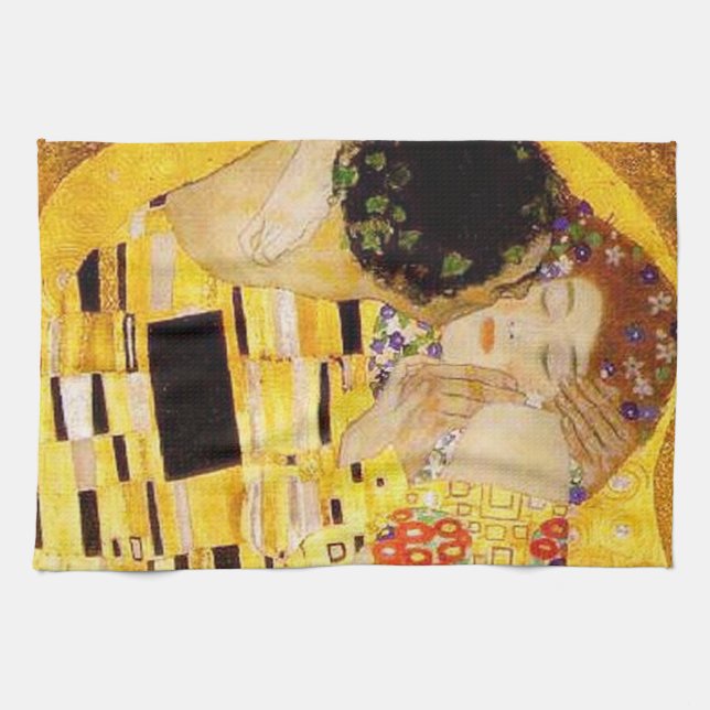 Paño De Cocina Gustav Klimt La Pintura Clásica Del Beso (Horizontal)