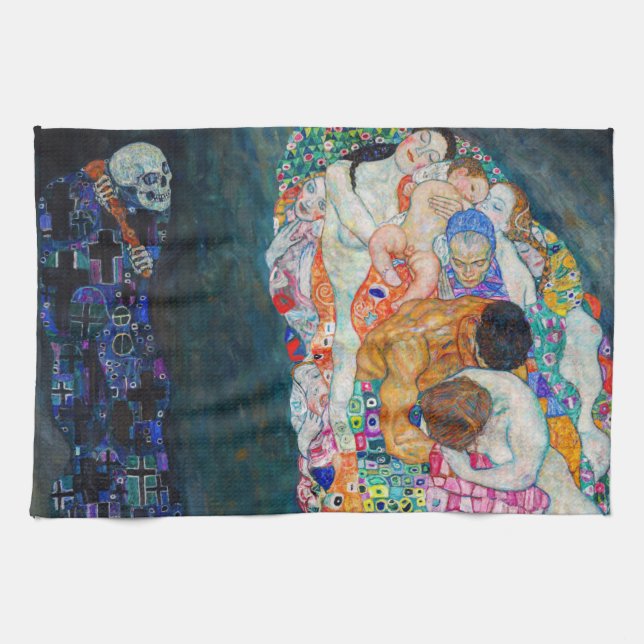 Paño De Cocina Gustav Klimt - Muerte y vida (Horizontal)