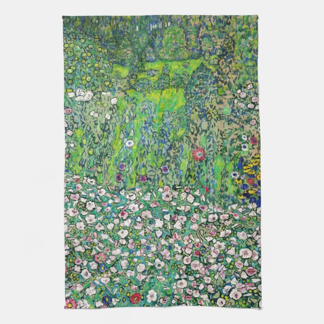 Paño De Cocina Gustav Klimt - Paisaje Horticultural y cima de col (Vertical)