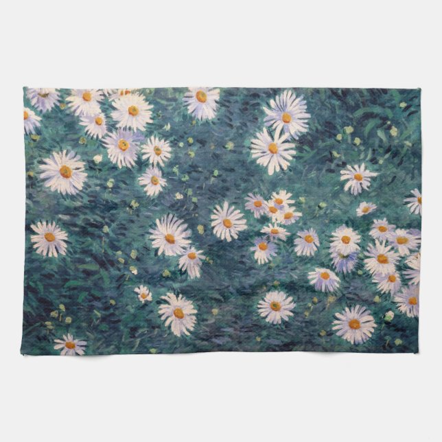 Paño De Cocina Gustave Caillebotte - Cama de Daisies, detalle (Horizontal)