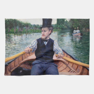 Paño De Cocina Gustave Caillebotte - Fiesta en bote