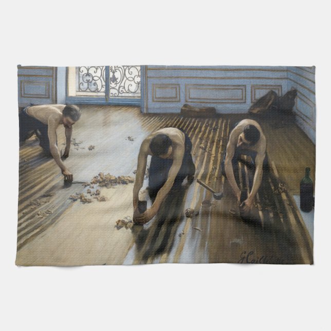 Paño De Cocina Gustave Caillebotte - Los rascacielos del piso (Horizontal)
