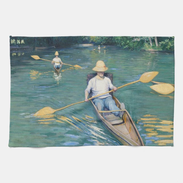 Paño De Cocina Gustave Caillebotte - Saltos en los Yerres (Horizontal)