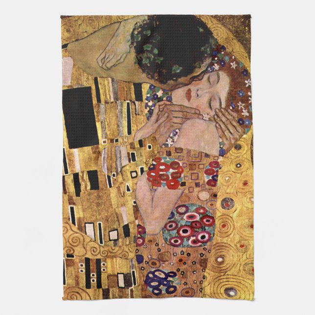 Paño De Cocina Gustavo Klimt: El beso (detalle) (Vertical)