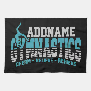 Paño De Cocina Gymnast ADD NAME Gymnastics Team Backbend Kickover