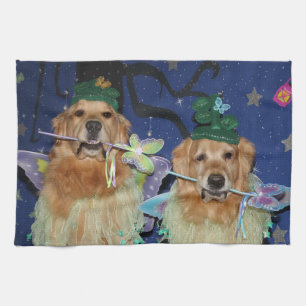 Paño De Cocina Hadas del golden retriever